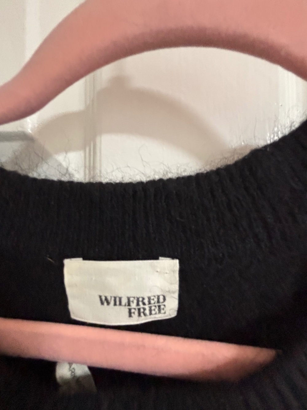 Wilfred Free Aritzia Black Alpaca Wool Blend Sweater Dress Size Medium Made in I